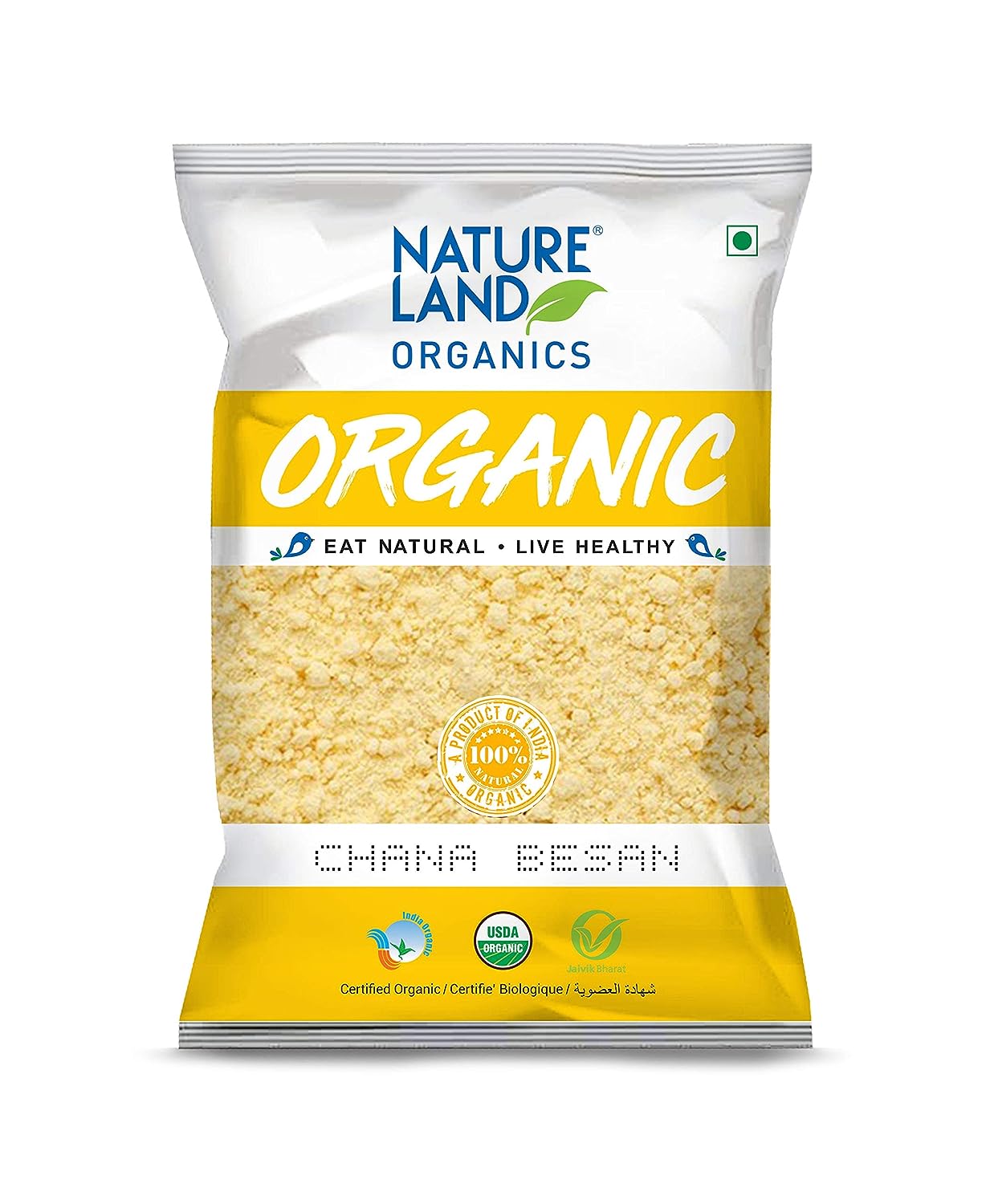 Nature Land Organics Chana Besan - 500 gm image 1
