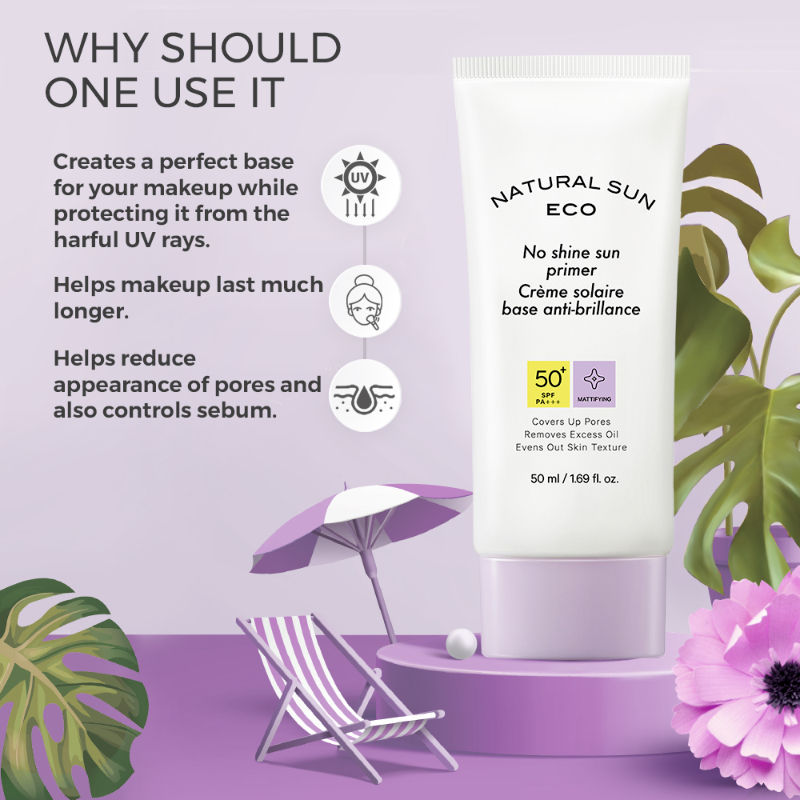 The Face Shop NaturalSun Eco No Shine Sun Primer - 50 ml image 2