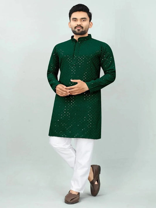 Men’s Kurta Pyjama Set Rayon Kurta For Boys Casual Indian Wear 16-IN19