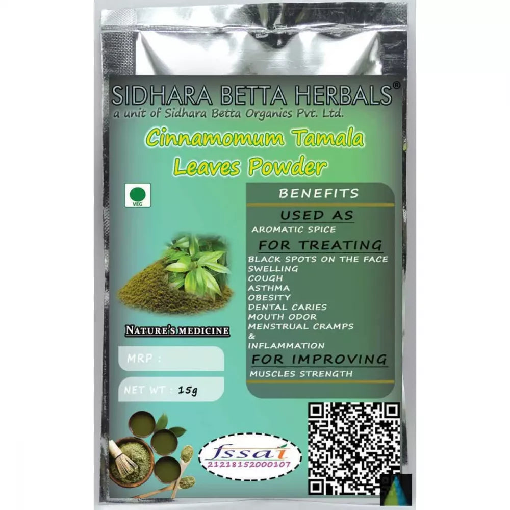 Sidhara Betta Herbals Cinnamomum Tamala Leaves Powder - 15 gms