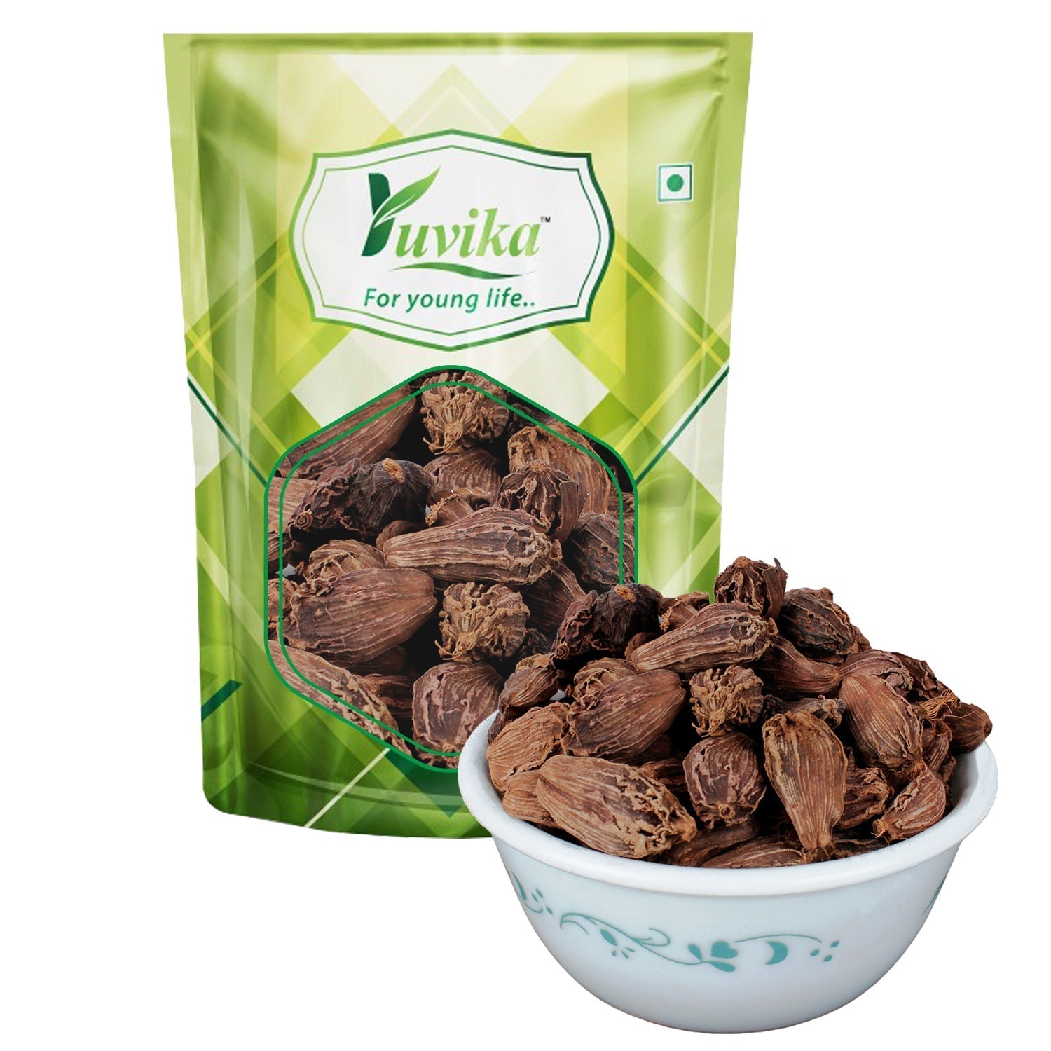 Yuvika Elaichi Badi - Elachi Badi - Badi Elaichi - Elettaria cardamomum - Black Cardamom