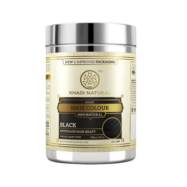 Khadi Natural Black Herbal Hair Colour - 150 gm image 1