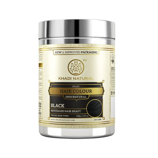 Khadi Natural Black Herbal Hair Colour - 150 gm image 1