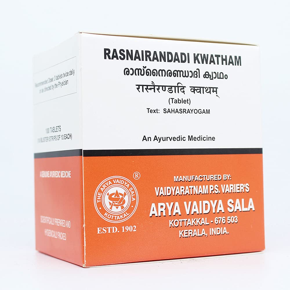 Kottakkal Arya Vaidyasala Rasnai Randadi Kwatham- 100 Tabs