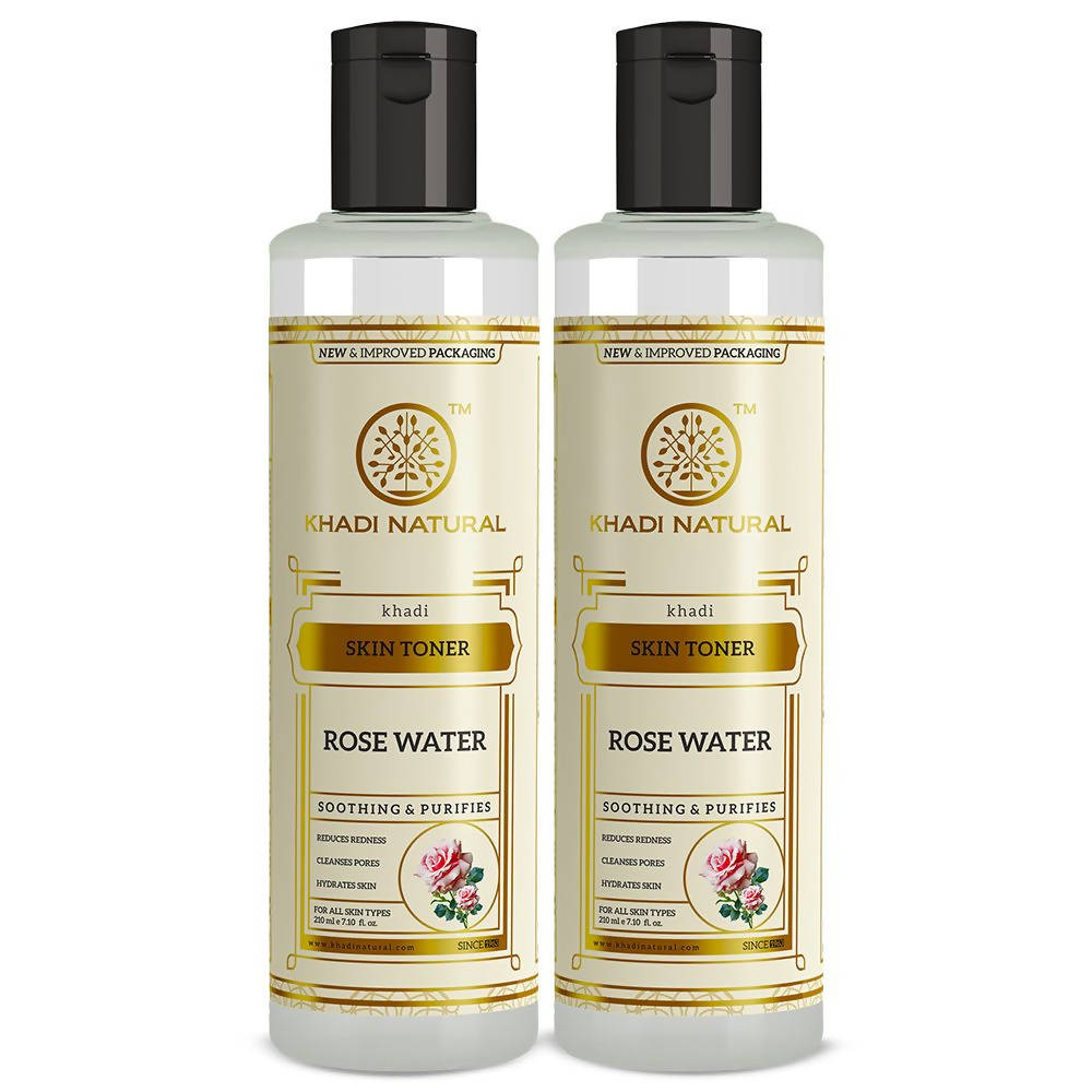 Khadi Natural Rose Water Toner - 210 ml - Pack of 2 image 1