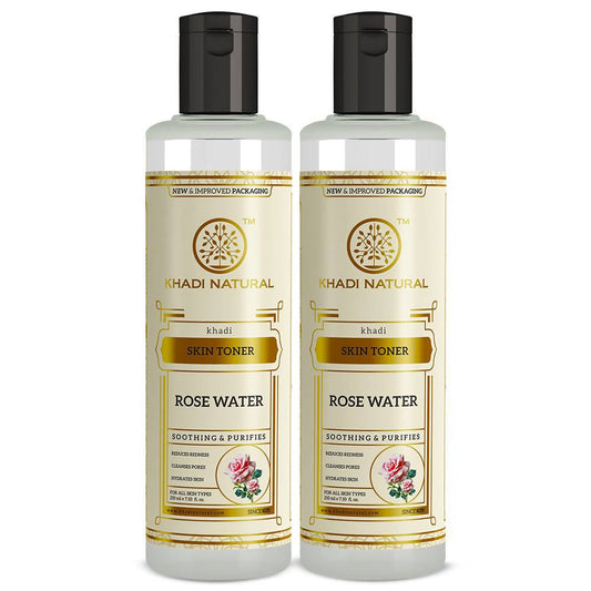 Khadi Natural Rose Water Toner - 210 ml - Pack of 2 image 1