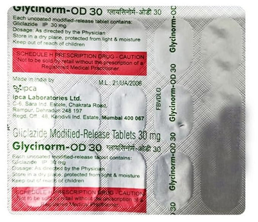 IPCA Glycinorm-OD 30 - Strip of 15 Tablets