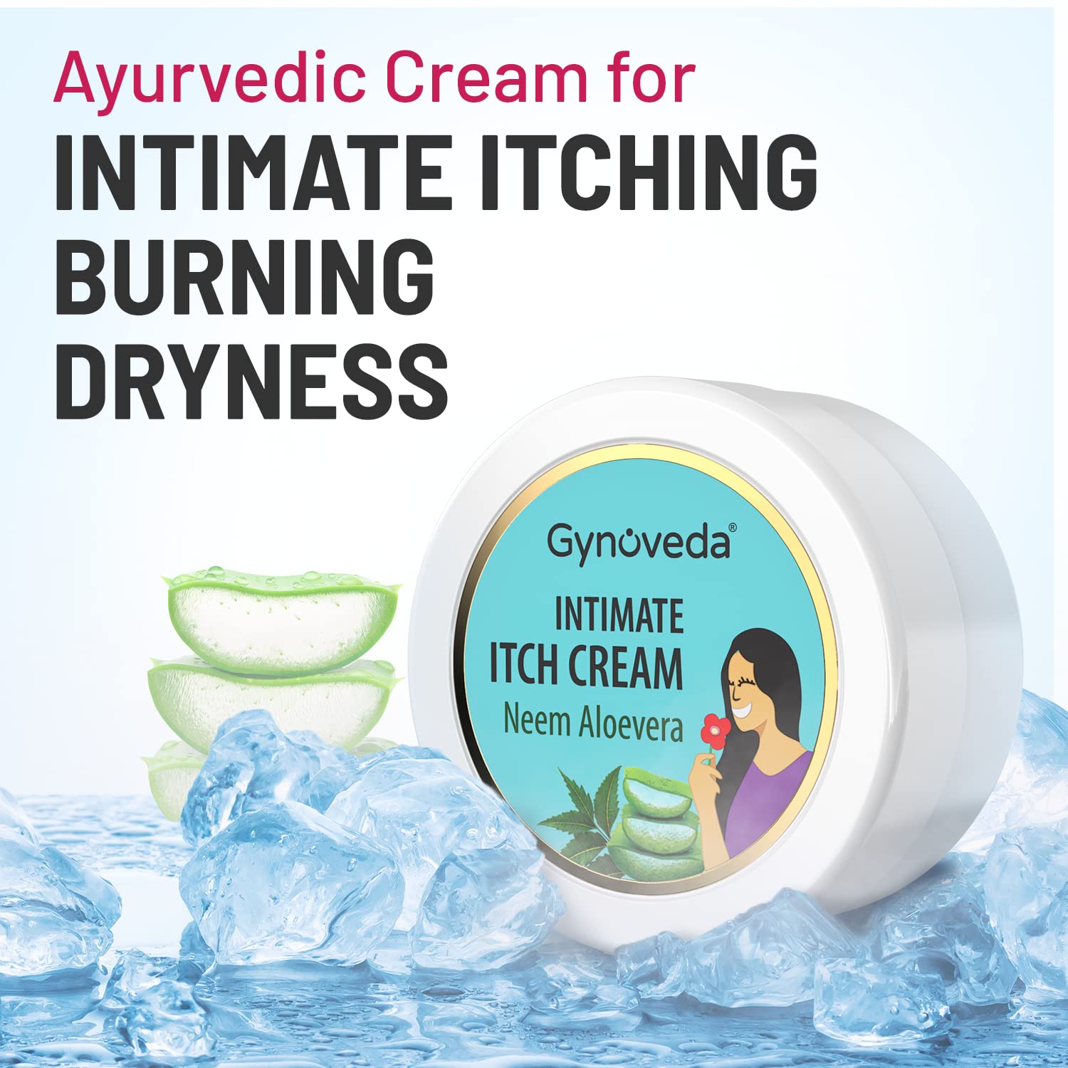 Gynoveda Neem Aloevera Intimate Itch Cream - 30 gms