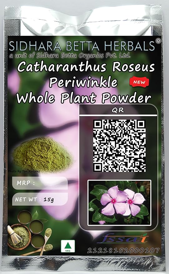 Sidhara Betta Herbals Catharanthus Roseus Whole Plant Powder - 15 gms
