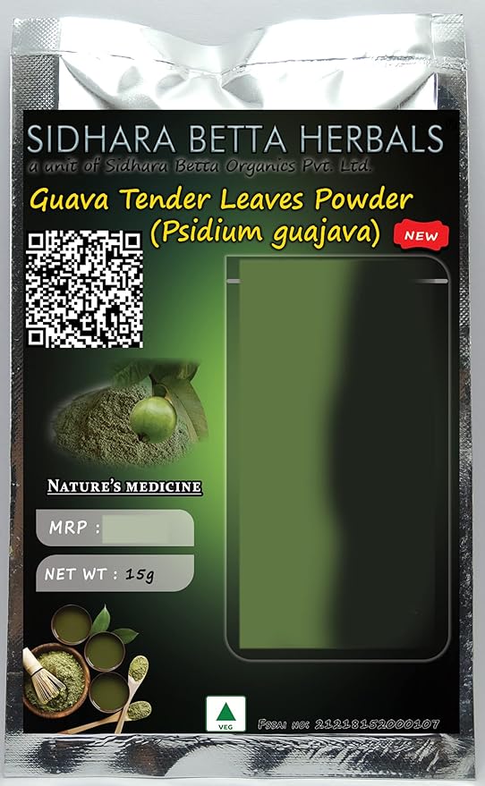 Sidhara Betta Herbals Guava Tender Leaves Powder - 15gms