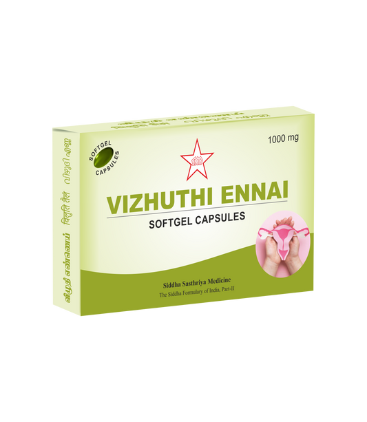 SKM Siddha And Ayurveda Vizhuthi Ennai Soft Gel Capsules - 10 caps