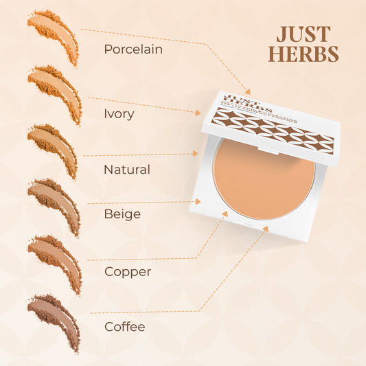 Just Herbs Compact Powder Mattifying & Hydrating With SPF 15 +