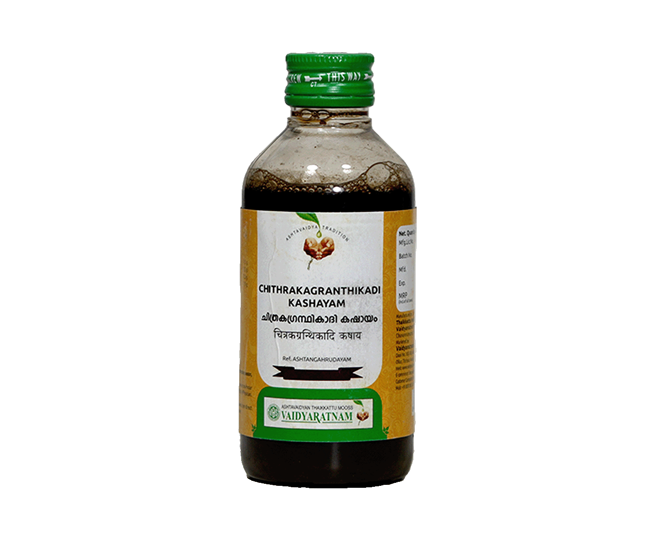Vaidyaratnam Chithrakagrandhikadi Kashayam - 200 ml