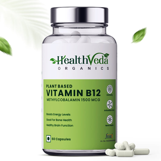 Health Veda Organics Plant Based Vitamin B-12 1500mcg - 60 tabs