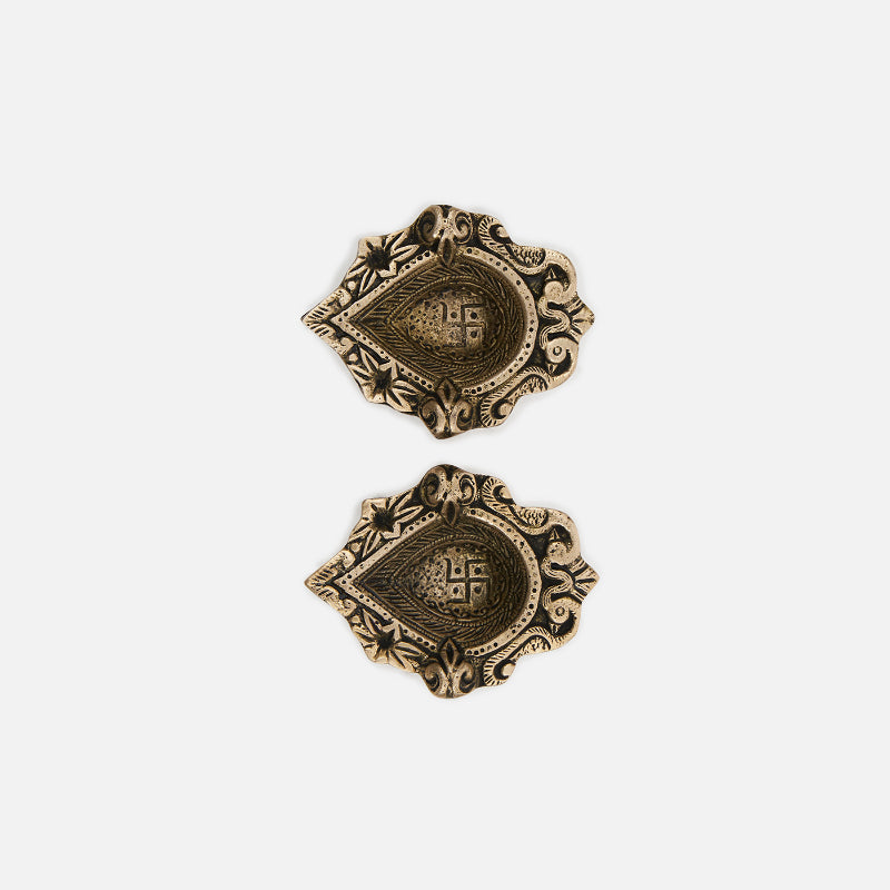 Designer Peacock Swastik Diya image 3