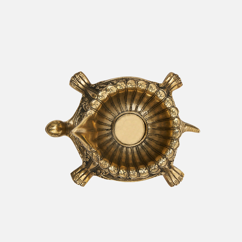 Brass Tortoise Diya for Good Luck image 2