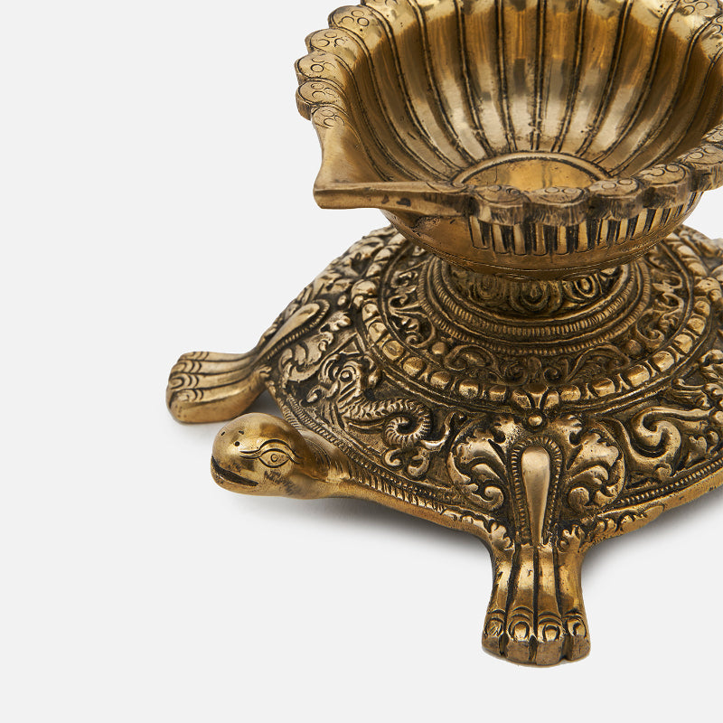 Brass Tortoise Diya for Good Luck image 6