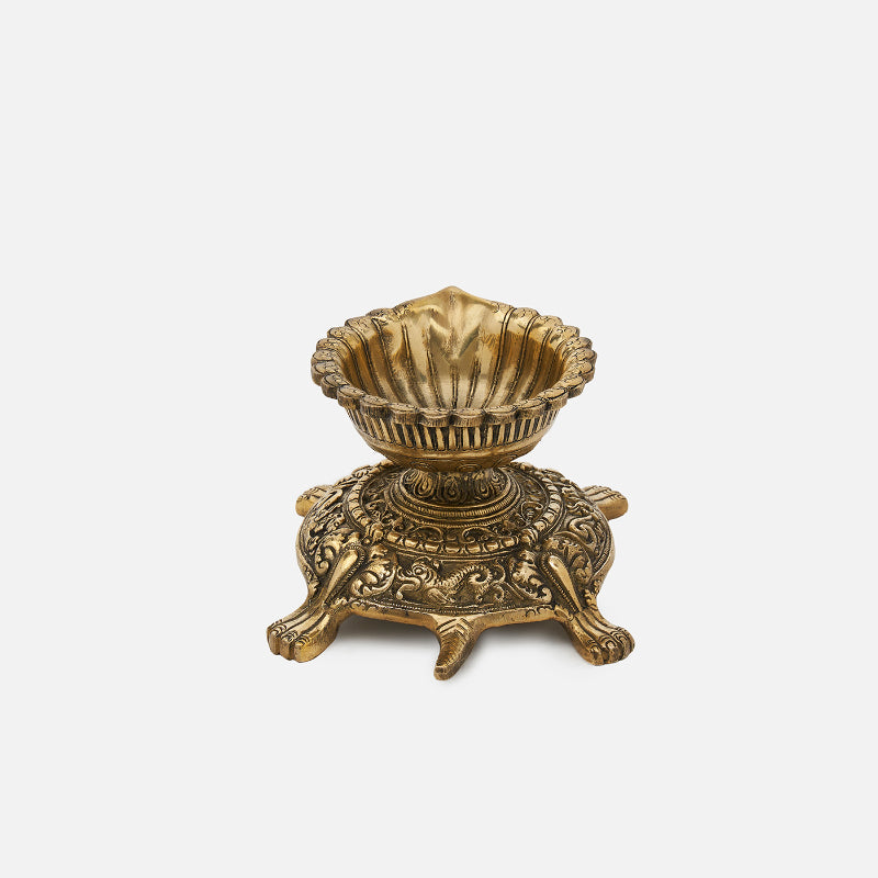 Brass Tortoise Diya for Good Luck image 5
