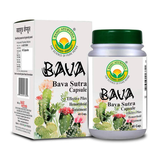 Basic Ayurveda Bava Sutra Capsules - 40 Capsules