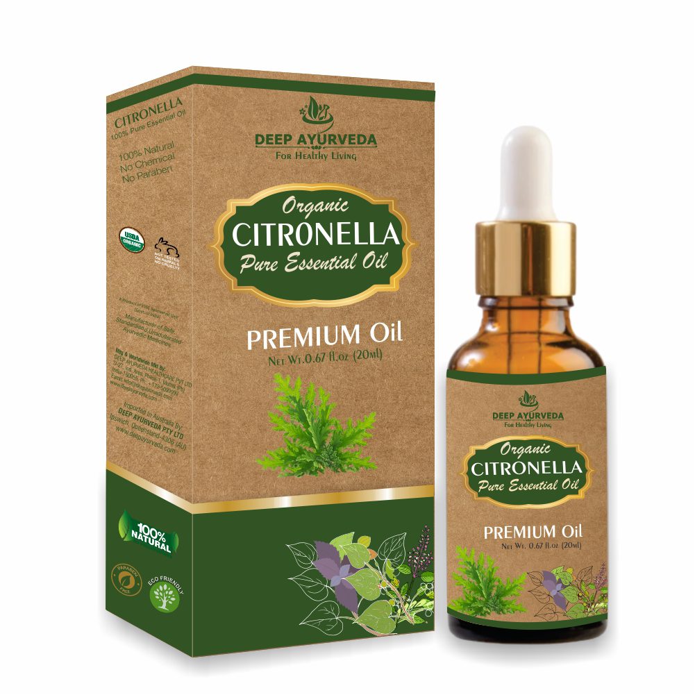 Deep Ayurveda Citronella Pure Essential Oil (Cymbopogon Nardus) - 20 ml