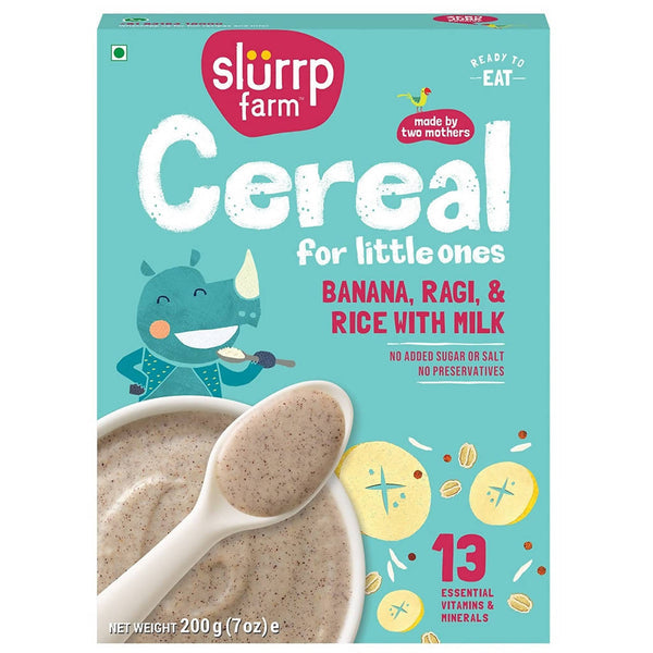 Slurrp Farm Banana & Ragi & Rice With Milk Cereal For Little Ones - 200 gm image 1