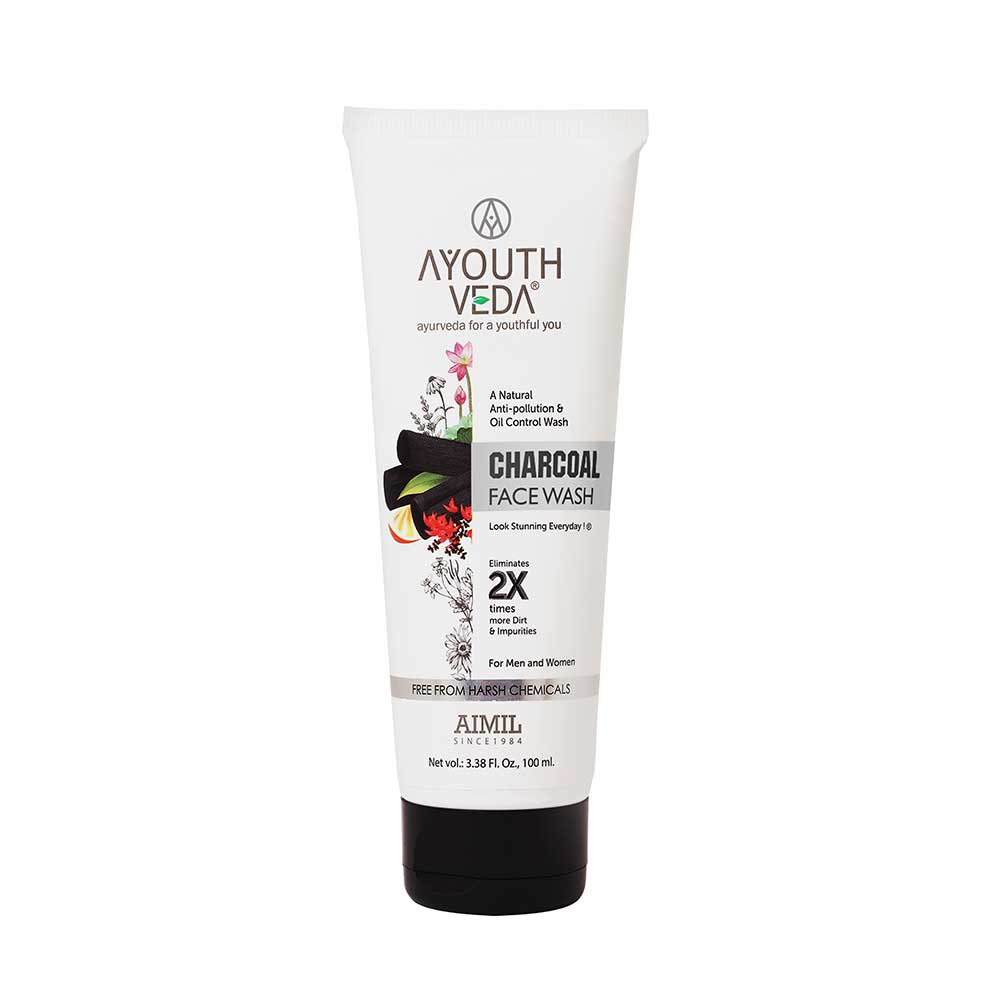 Ayouthveda Charcoal Face Wash - 100 ml image 1