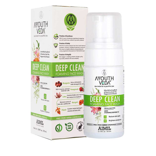 AYOUTHVEDA Deep Clean Foaming Face Wash - 100 ml image 1
