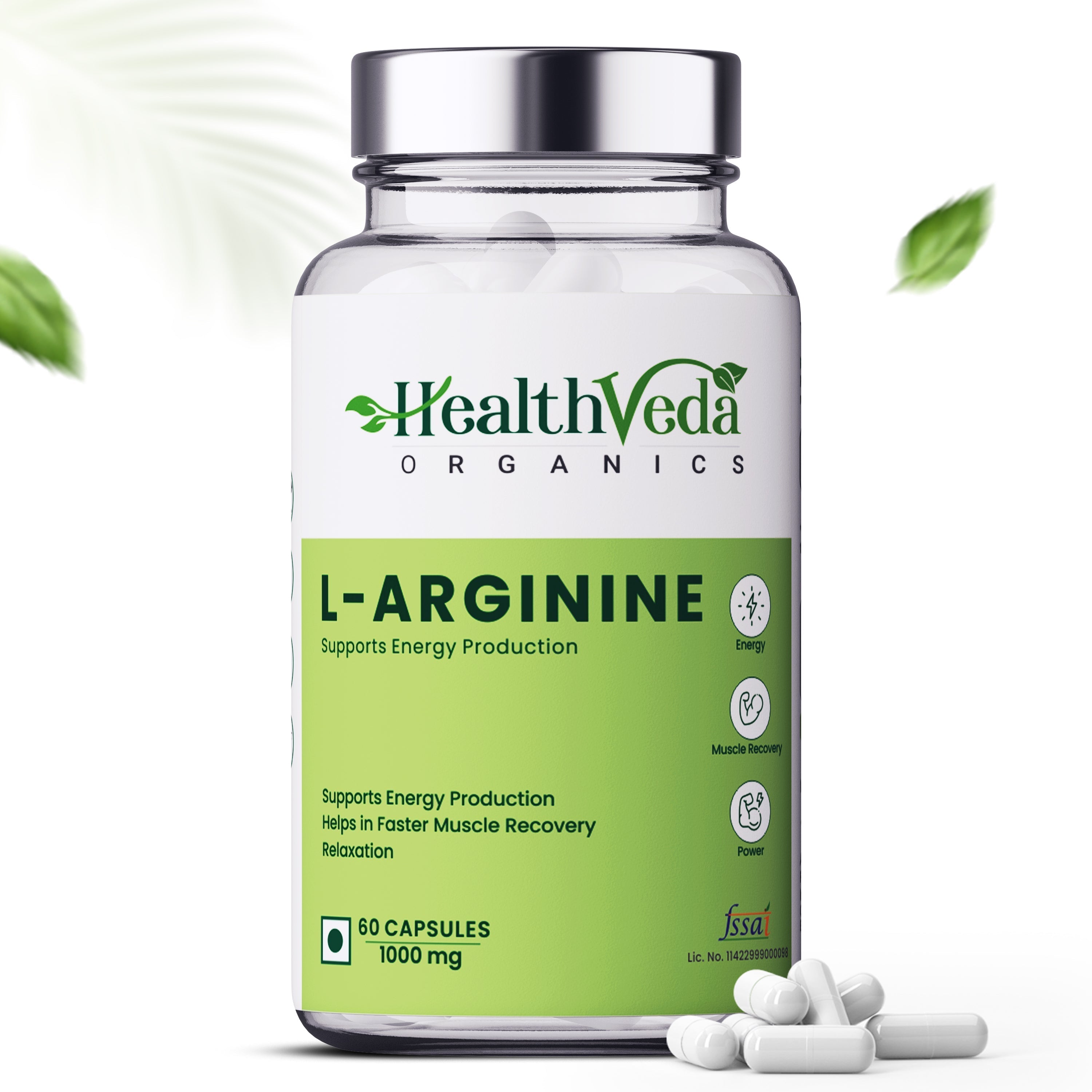 Health Veda Organics L Arginine 1000 mg - 60 tabs