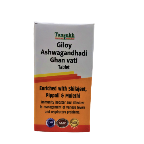 Tansukh Herbals Giloy Ashwagandhadi Ghan Vati (With Shilajit, Pippali & Mulethi) - 20 gms