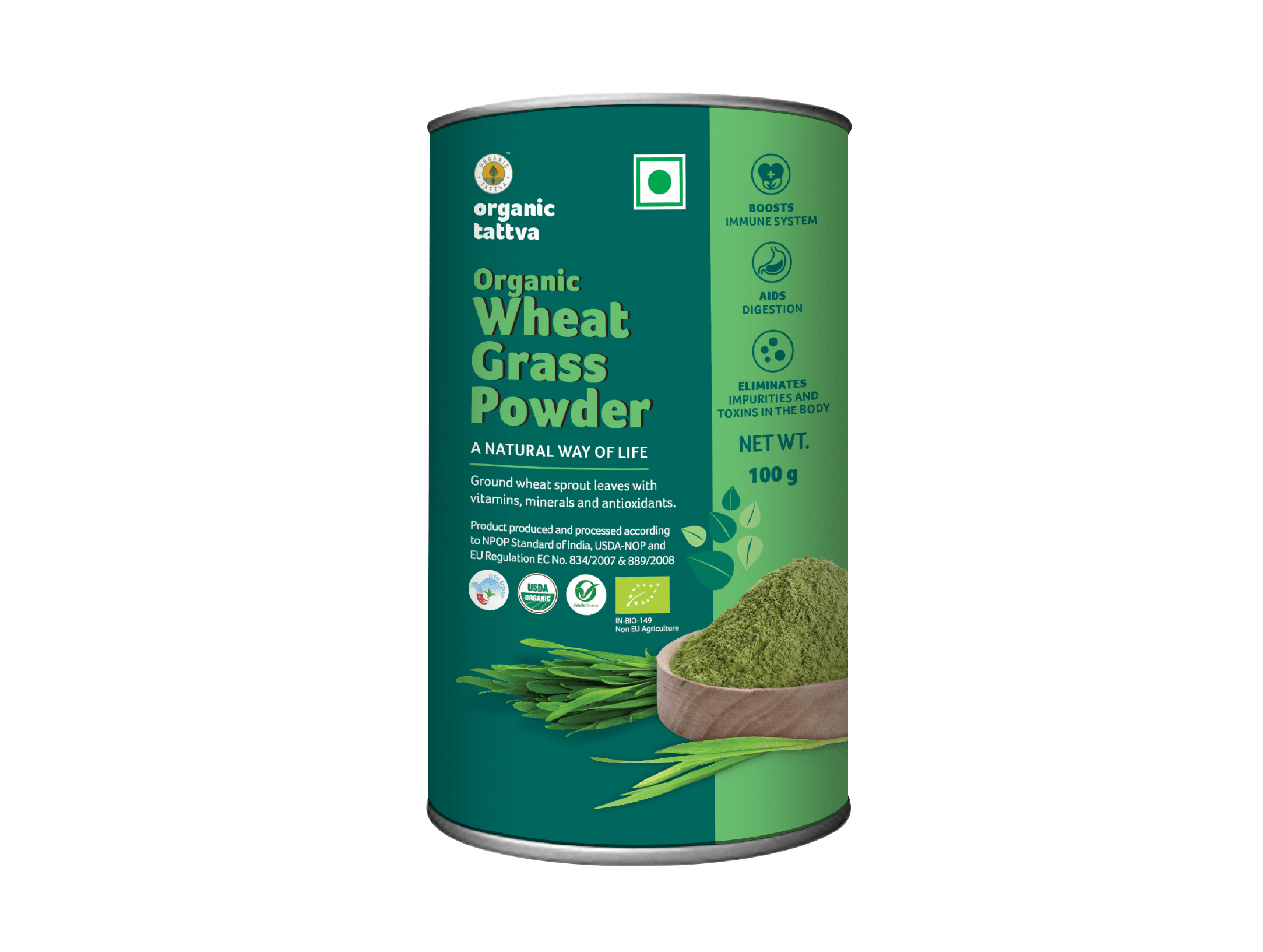 Organic Tattva Wheat Grass Powder
