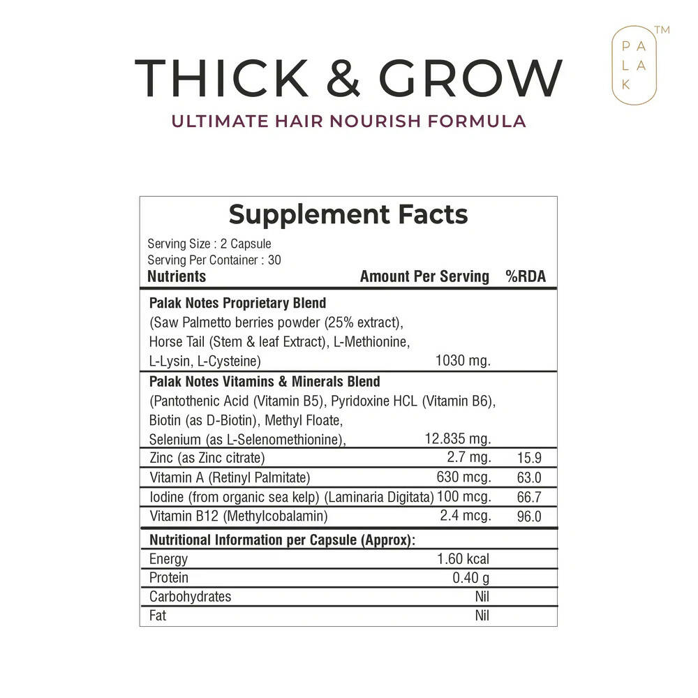 Palak Notes Thick & Grow Capsules image 3