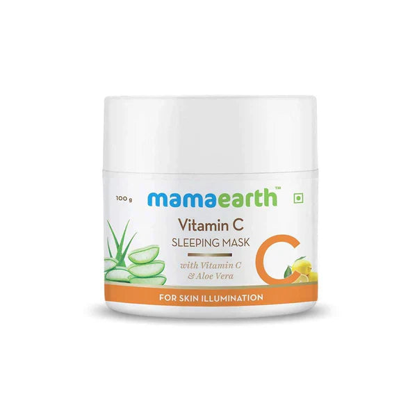 Mamaearth Vitamin C Sleeping Mask with Aloe Vera for Skin Illumination- 100 gm