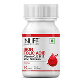 INLIFE Chelated Iron Folic Acid Supplement - 60 tabs