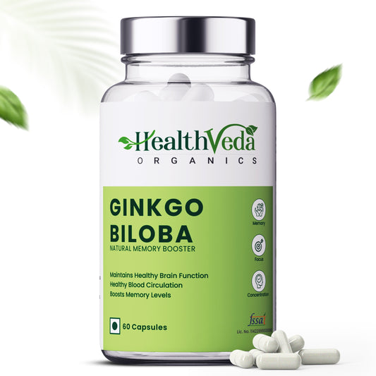 Health Veda Organics Ginkgo Biloba 120mg - 60 tabs