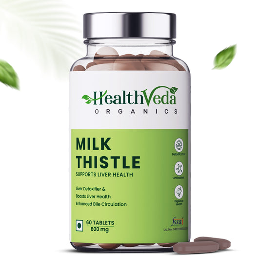 Health Veda Organics Milk Thistle 600mg - 60 tabs
