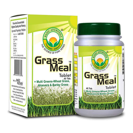 Basic Ayurveda Grass Meal Tablets - 40 Tablets