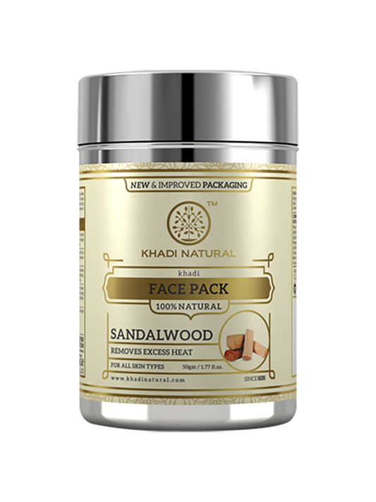Khadi Natural Sandalwood Herbal Face Pack - 50 gm - Pack of 2 image 1
