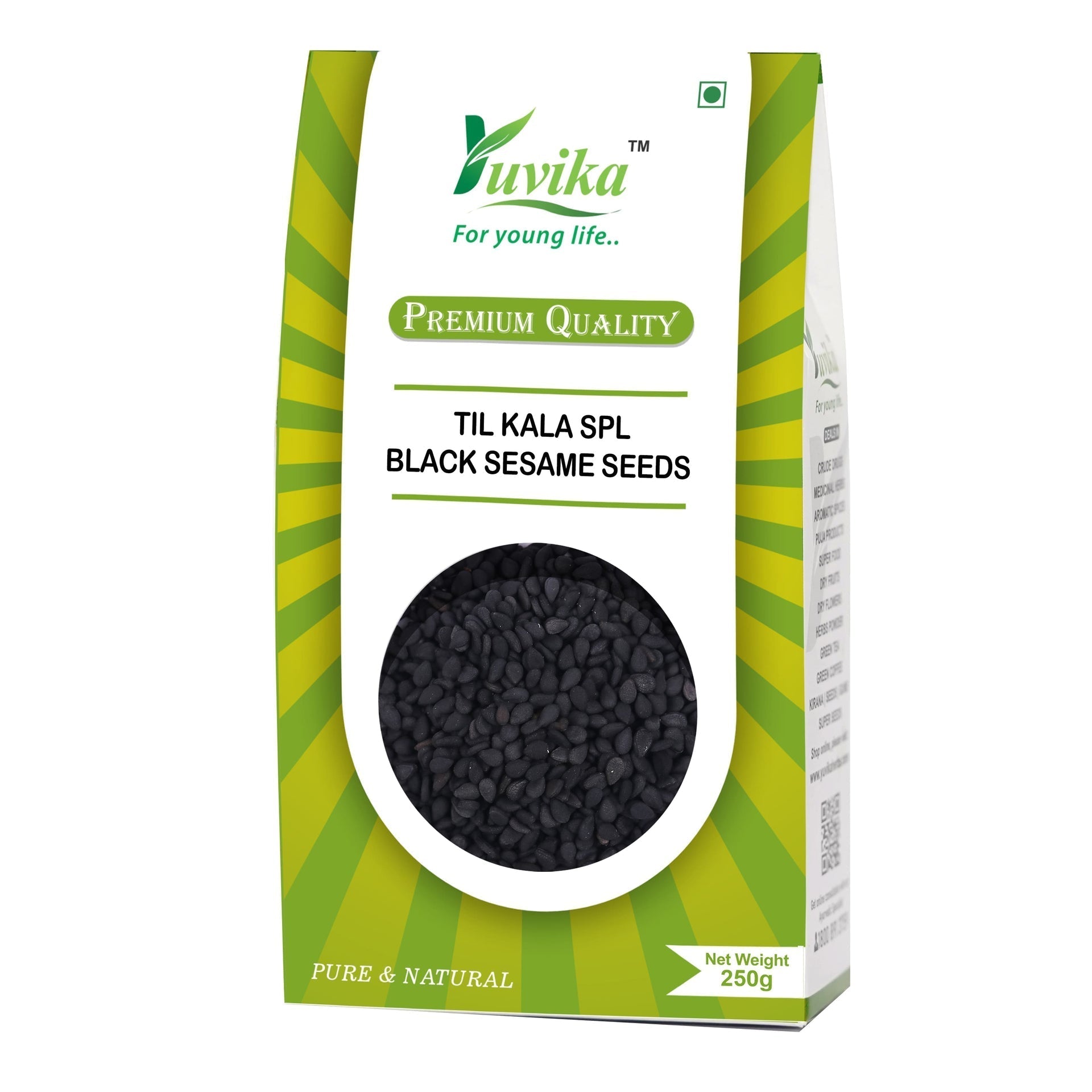Yuvika Til Kala Spl (Edible Seeds) - Sesamum indicum - Black Sesame Seeds - 250gms
