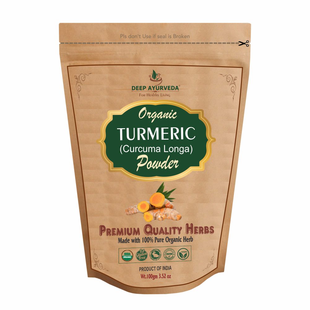 Deep Ayurveda Organic Turmeric Powder (Curcuma Longa) - 100 gms