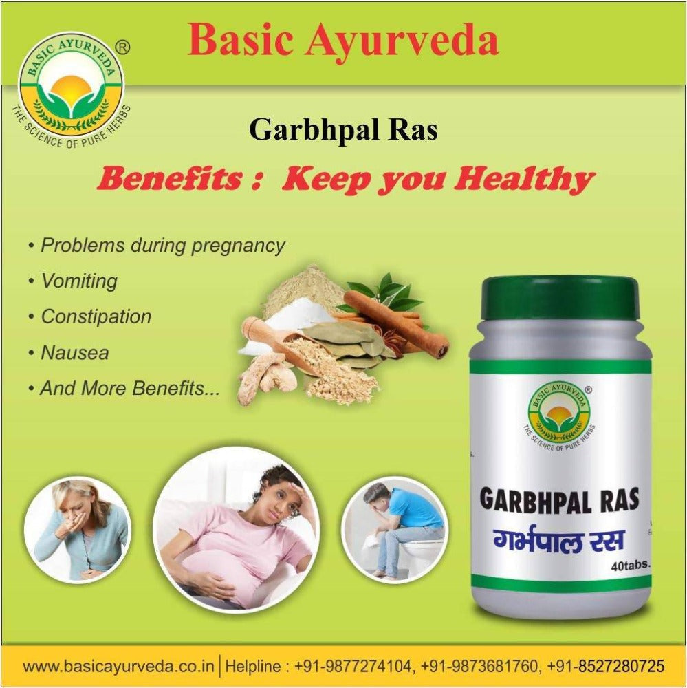 Basic Ayurveda Garbhpal Ras Tablets - 40 Tablets