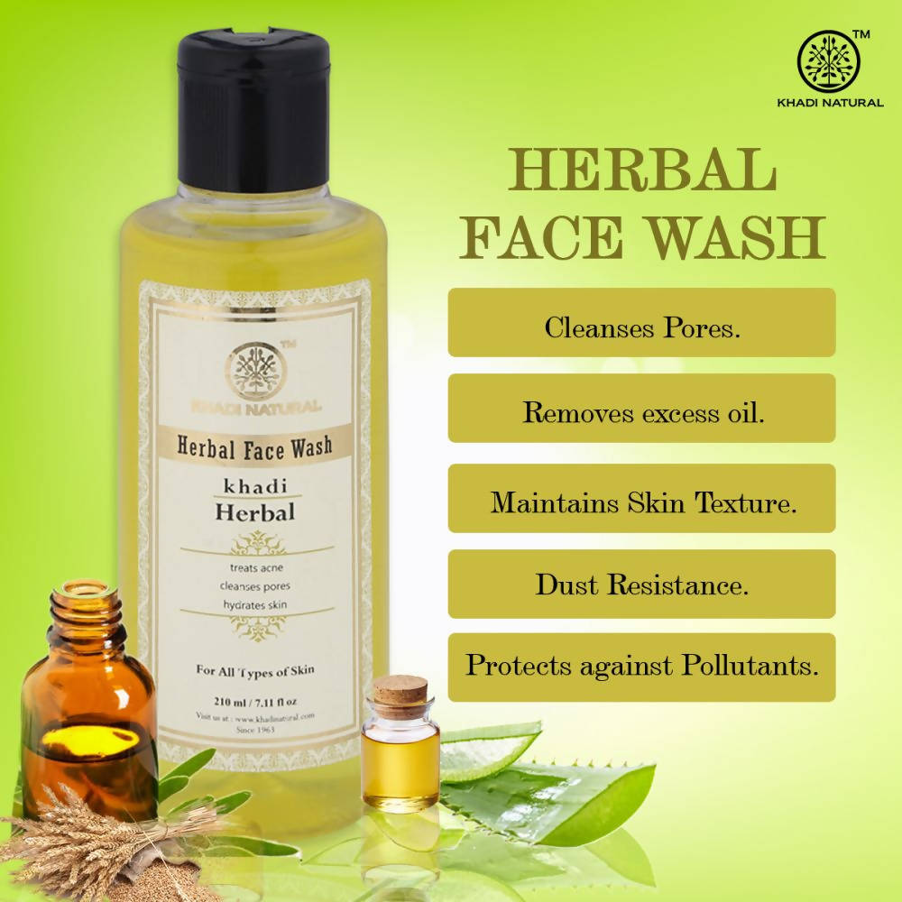 Khadi Natural Herbal Face Wash - 210 ml image 2