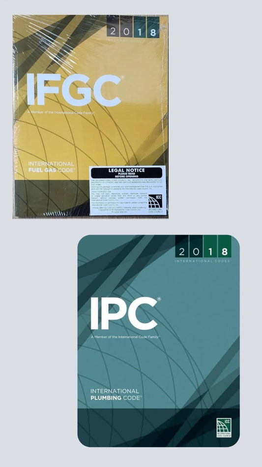 2018 IPC IFGC Code Book Set International Plumbing Fuel Gas Code ICC