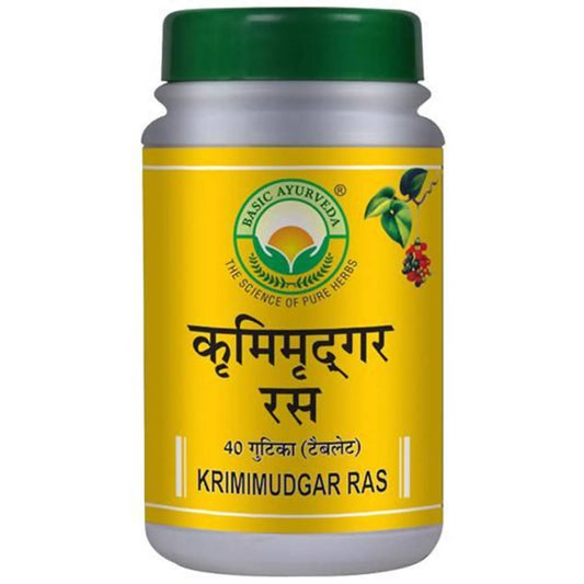 Basic Ayurveda Krimimudgar Ras Tablet - 40 Tablets